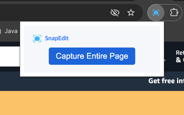 SnapEdit quick capture popup